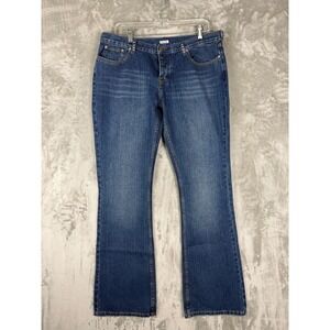 Guess Jeans Women's Sz 31 Blue Denim Rhinestone Embellished‎ Bootcut